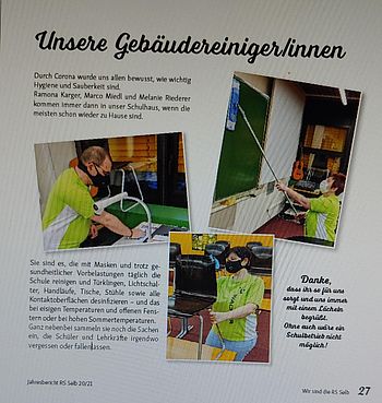 Wackler Reinigungskräfte bei der Arbeit in Realschule Selb