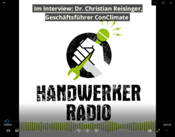 Interview mit Dr. Reisinger im Handwerker-Radio Nachhaltigkeit in der Gebäudereinigung, klimaneutrale Reinigung, GREEN CLEAN