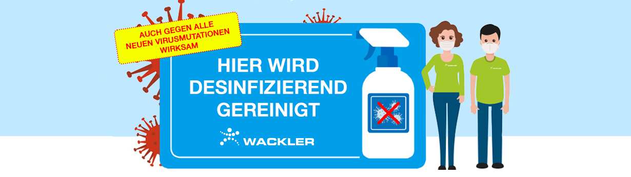 Desinfizierende Reinigung bei Wackler