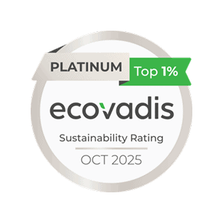 Ecovadis Platin-Siegel für nachhaltige Gebäudedienstleistungen.