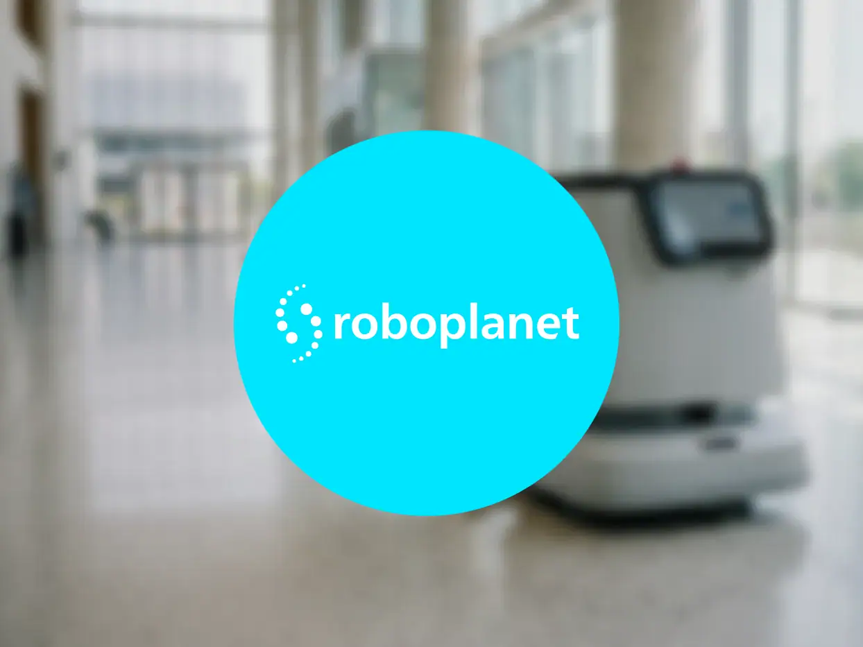 Reinigungsroboter von Roboplanet in moderner Gebäudereinigung.