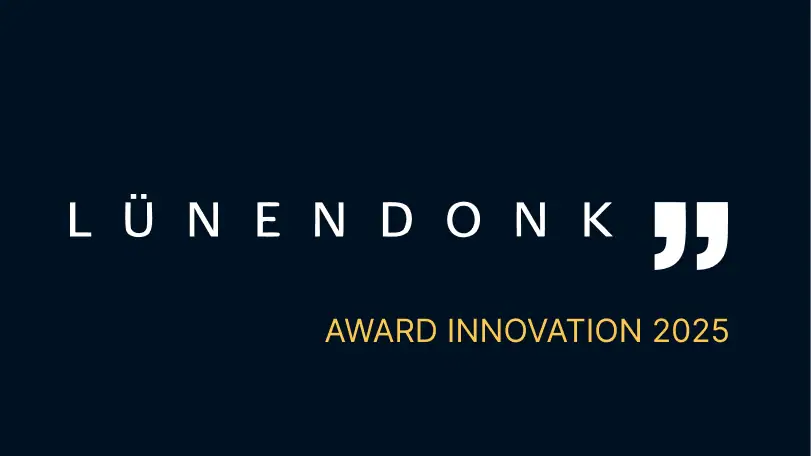LünenDonk Award 2025 Logo auf dunklem Hintergrund.