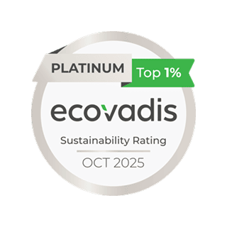 Ecovadis Nachhaltigkeitsbewertung Top 1% für Gebäudedienstleistungen.