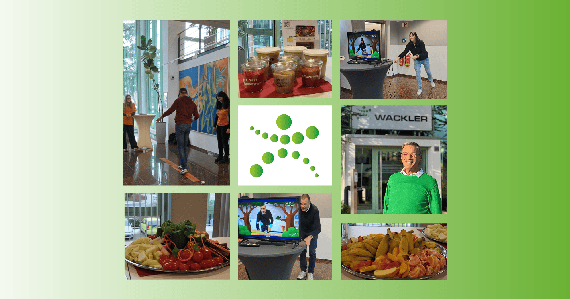 Teilnehmer beim Wackler Gesundheitstag 2025 in Chemnitz bei verschiedenen Aktivitäten.