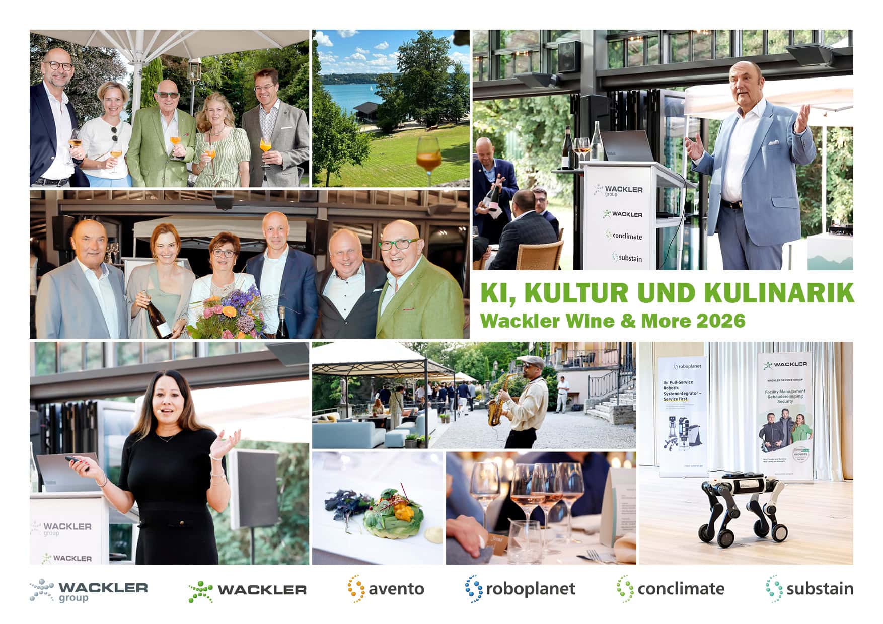 Mitarbeiter und Gäste bei Wackler Service Group Veranstaltung im Freien.