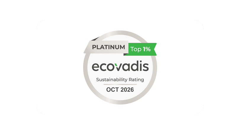 EcoVadis Platin-Auszeichnung für nachhaltige Gebäudedienstleistungen.